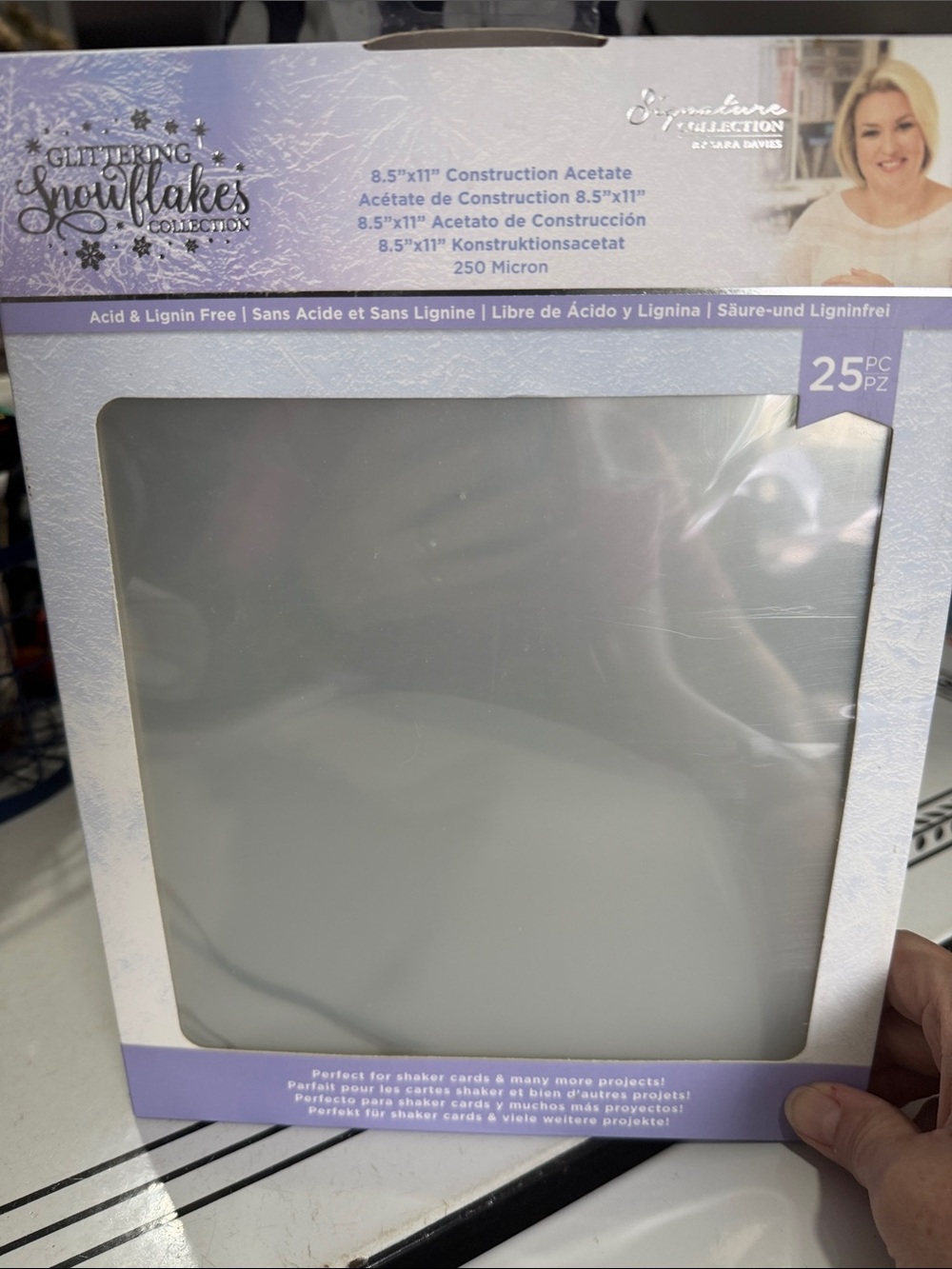 Crafters Companion Glittering Snowflakes Construction Acetate